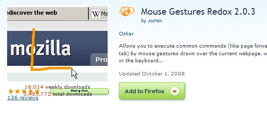 mouse gestures