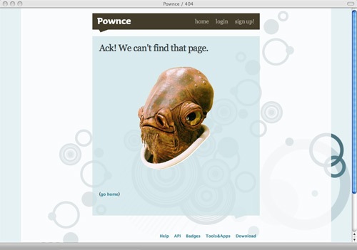 Pownce 404 Page